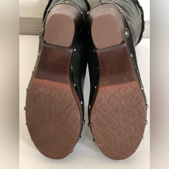 UGG SAVANNA Braided Leather w/ Sherpa Shearling Sheepskin Knee High Boots • 7 - Picture 13 of 16